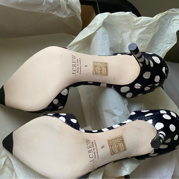 J.Crew Collection Elsie Dotted Snakeskin Pumps size 9 - Picture 2 of 6